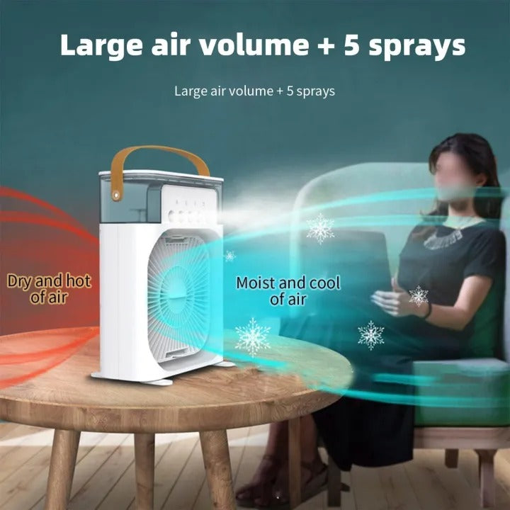 Portable Air Cooler Fan with RGB Lights