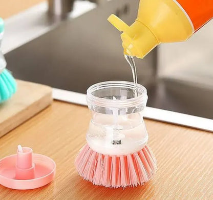 Soap Dispensing Dish Scrubber Brush