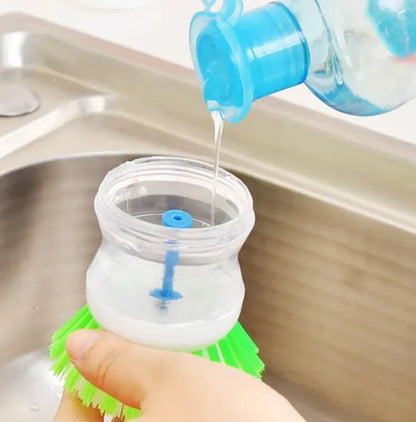 Soap Dispensing Dish Scrubber Brush