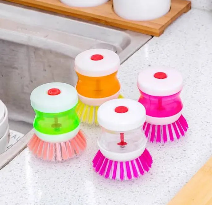 Soap Dispensing Dish Scrubber Brush