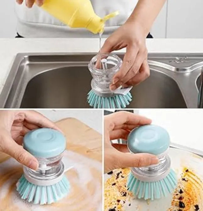 Soap Dispensing Dish Scrubber Brush
