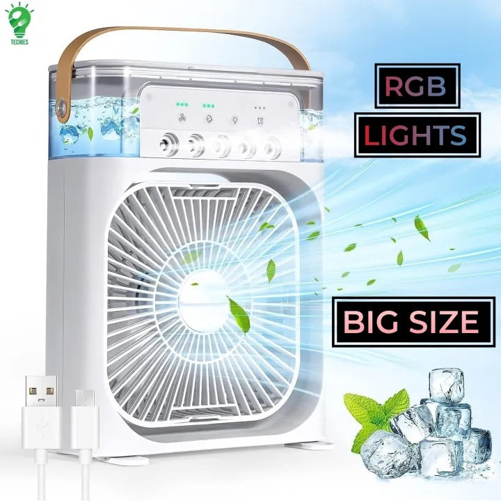 Portable Air Cooler Fan with RGB Lights